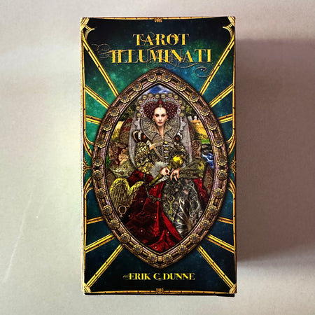 Mazzo di tarocchi con illustrazioni vibranti e dettagliate, ideale per letture intuitive e spirituali.