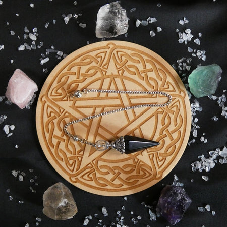 Pendolo ossidiana nera autentica, scudo energetico per Reiki e pratiche spirituali.