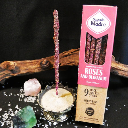 incenso naturale rosa olibano sagrada madre profumo spirituale