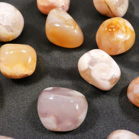 agata sakura burattata pietra naturale beige marrone venature uniche