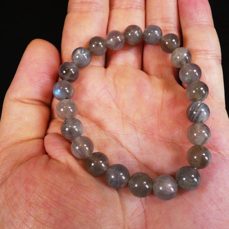bracciale in Labradorite naturale, utile per rafforzare l’aura e superare blocchi emotivi profondi.