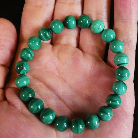 bracciale in Malachite naturale, utile per aprire il cuore e superare paure o blocchi antichi.