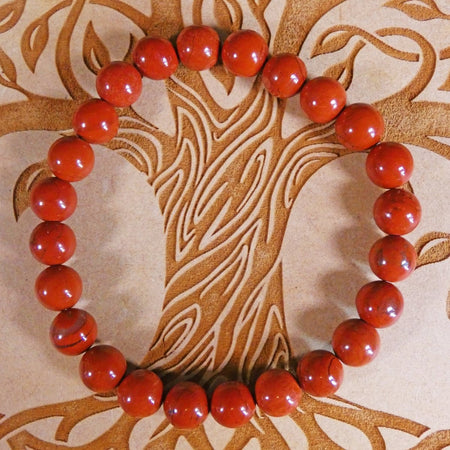 bracciale in Diaspro naturale, utile per sostenere cambiamenti e rafforzare la volontà personale.