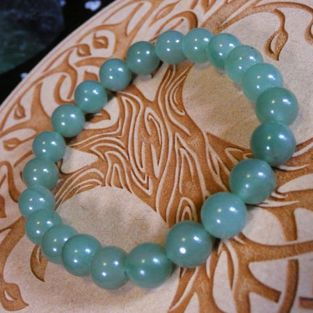Bracciale realizzato con pietre di Avventurina Verde, simbolo di equilibrio e amore universale.