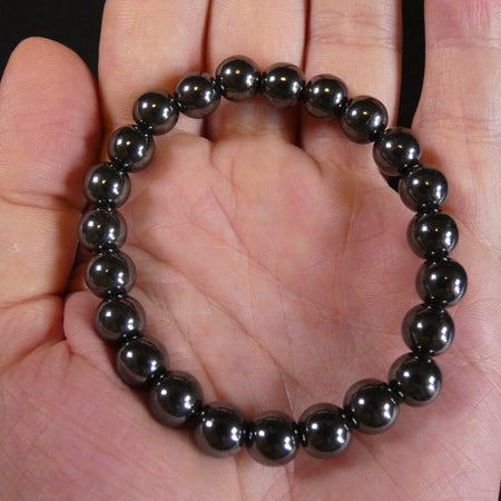 bracciale in Ematite naturale, utile per scaricare energie negative e aumentare la concentrazione.