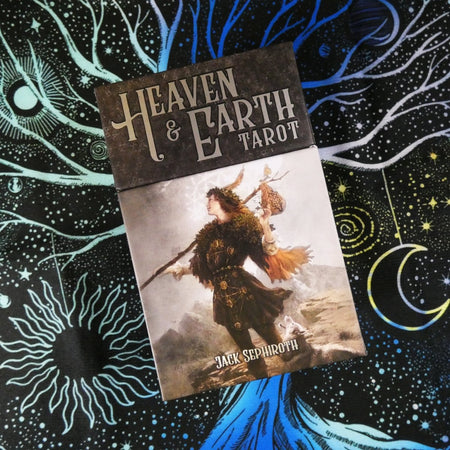 confezione del mazzo tarocchi heaven and earth con illustrazioni mistiche jack sephiroth