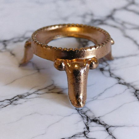 supporto in metallo color rame lucido per sfere di cristallo 2-4 cm