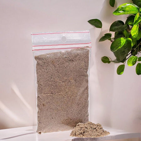 Bustina da 130 grammi di sabbia argentata per brucia incensi