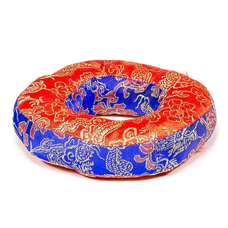 Cuscinetto per campana tibetana color rosso e blu, migliora stabilità e vibrazione sonora