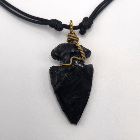 Collana con Ciondolo di Punta di Ossidiana