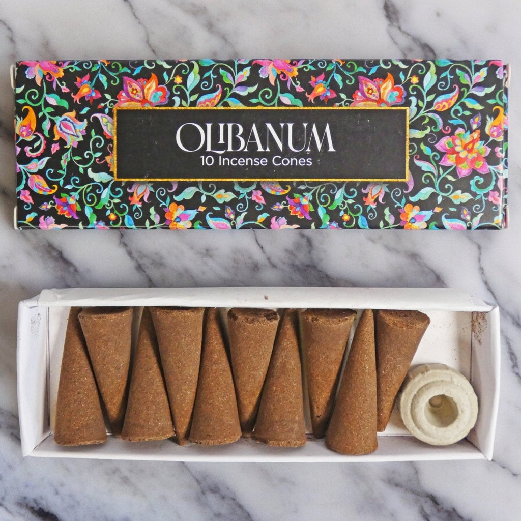 ORKAY Incenso Biologico Naturale, Set Da 5 Confezioni + Bruciatore In Legno, Per Rilassamento E Meditazione