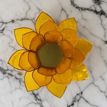 portacandela spirituale in conchiglia per meditazione e motivazione