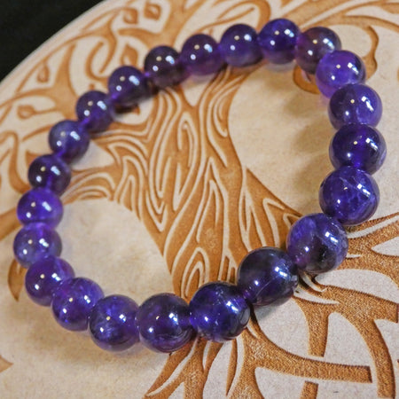 Bracciale Ametista Qualità A (perle ±8 mm)