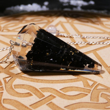 Pendolo in Orgonite e Tormalina Nera