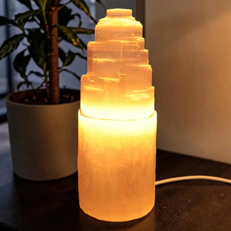 Lampada in selenite per purificazione